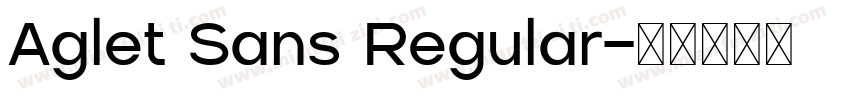 Aglet Sans Regular字体转换